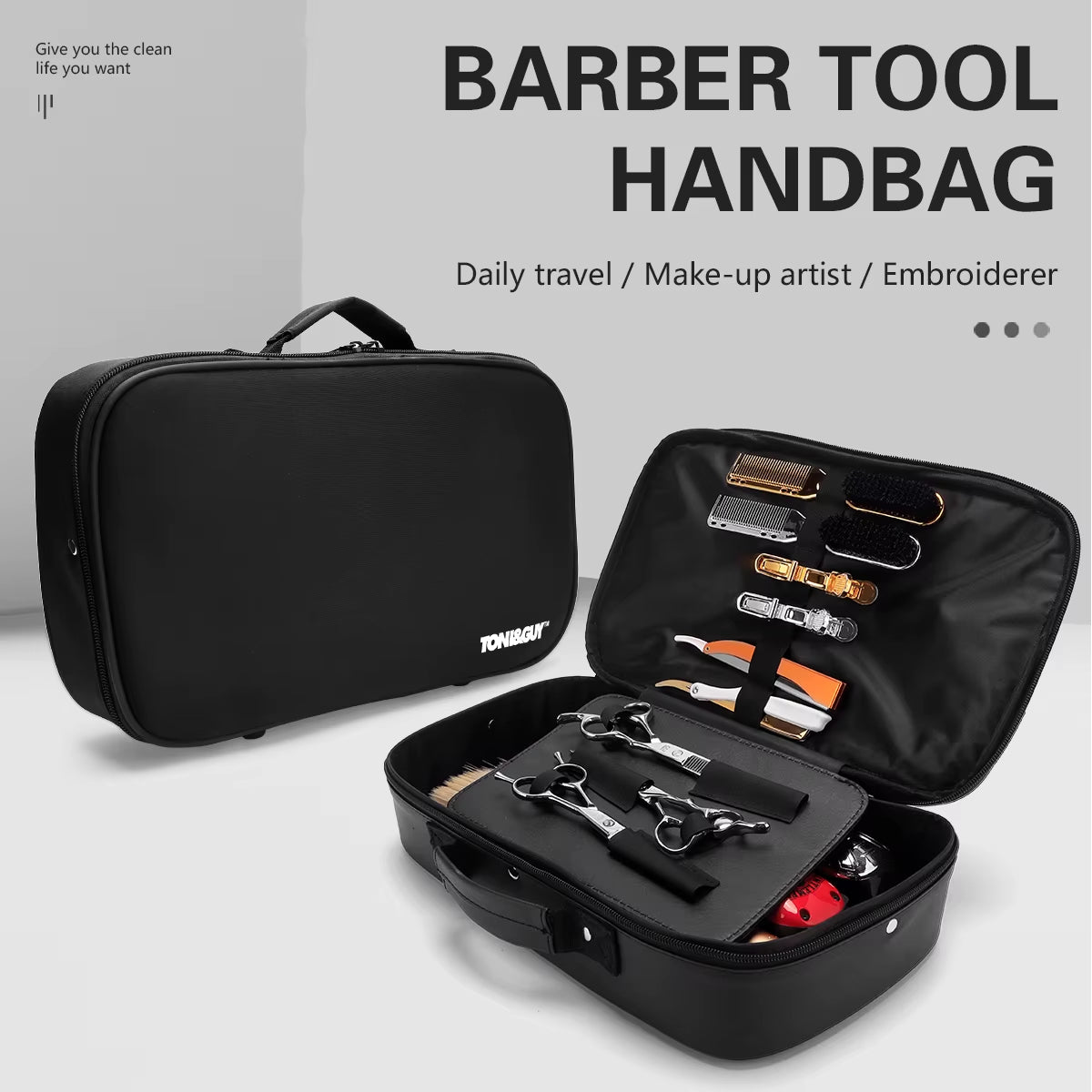 Portable Barber Tool & Scissor Storage Case