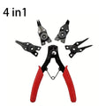 Circlip Pliers 4-in-1 Set, Snap Ring Pliers with Interchangeable Heads