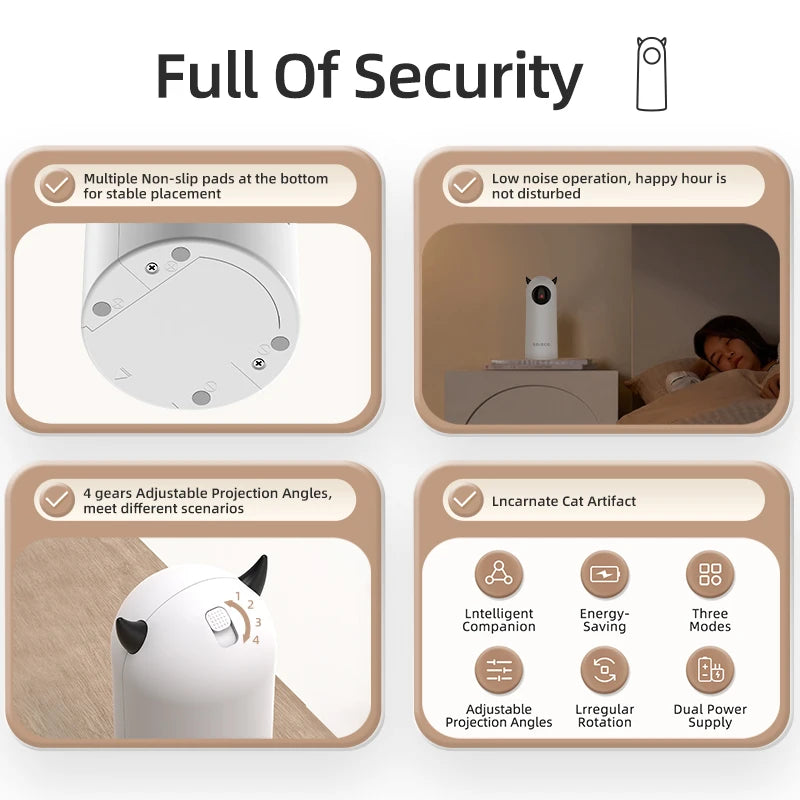 Interactive Cat Laser Toy, Automatic LED Teaser for Indoor Cats – image 7