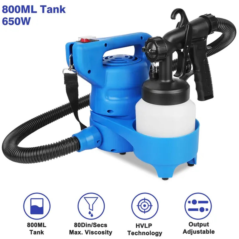 650W HVLP Paint Sprayer, 800 ml with 3 Spray Patterns – image 2
