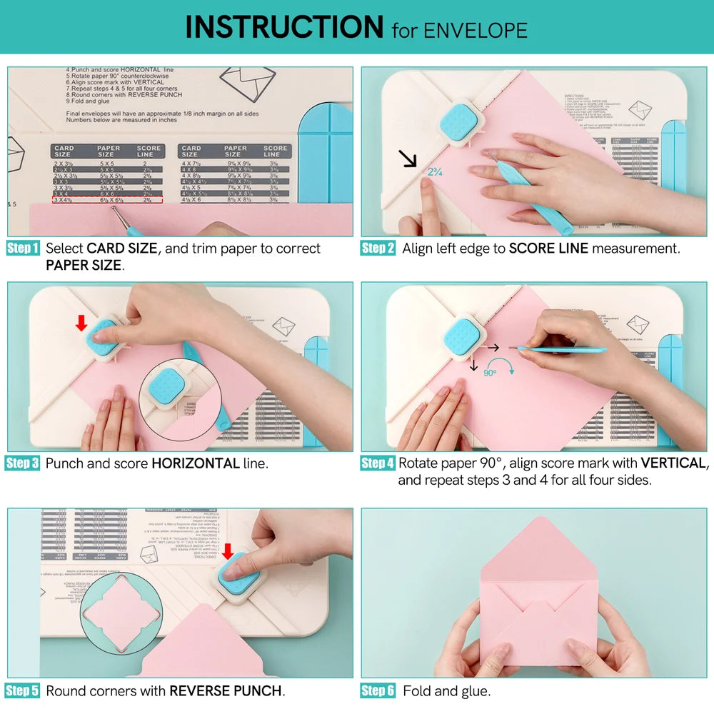 Envelope Punch Board – 3-in-1 Envelope, Gift Box & Bow Maker with Scoring Tool – image 5