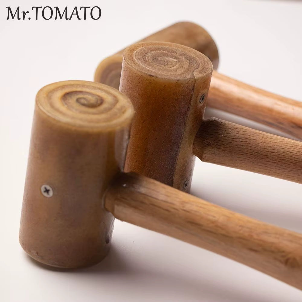 Rawhide Mallet with Wood Handle for Leathercraft Stamping