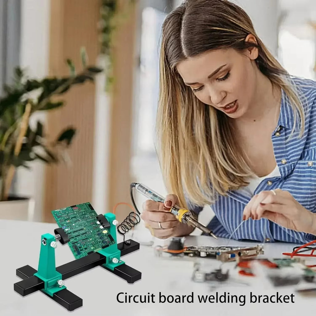 360° Rotating PCB Holder Jig, Adjustable Soldering Clamp Stand – image 7