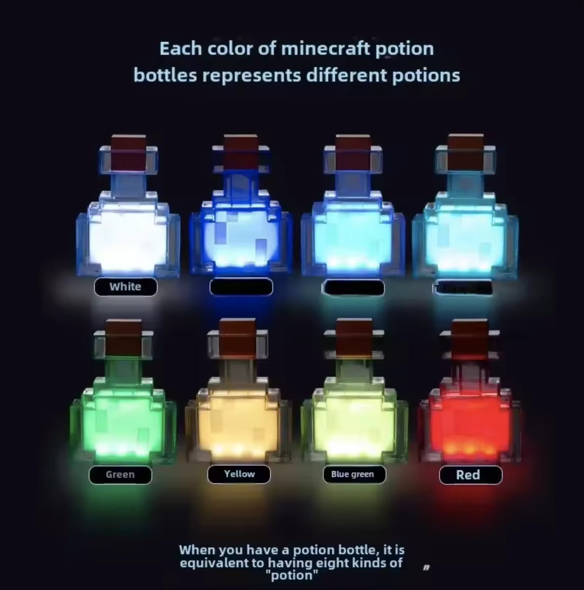 Magic Potion Bottle Night Light - Tap Control 7-Color Mood Lamp Gift