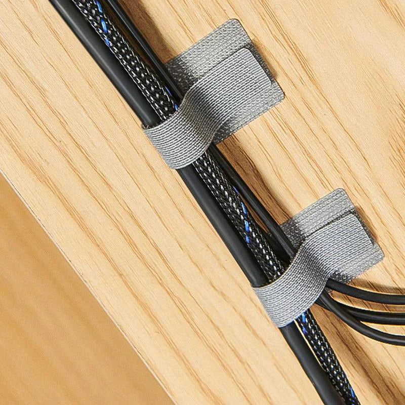 Cable Management Straps, Self-Adhesive Reusable Ties, 10 Pack – image 2