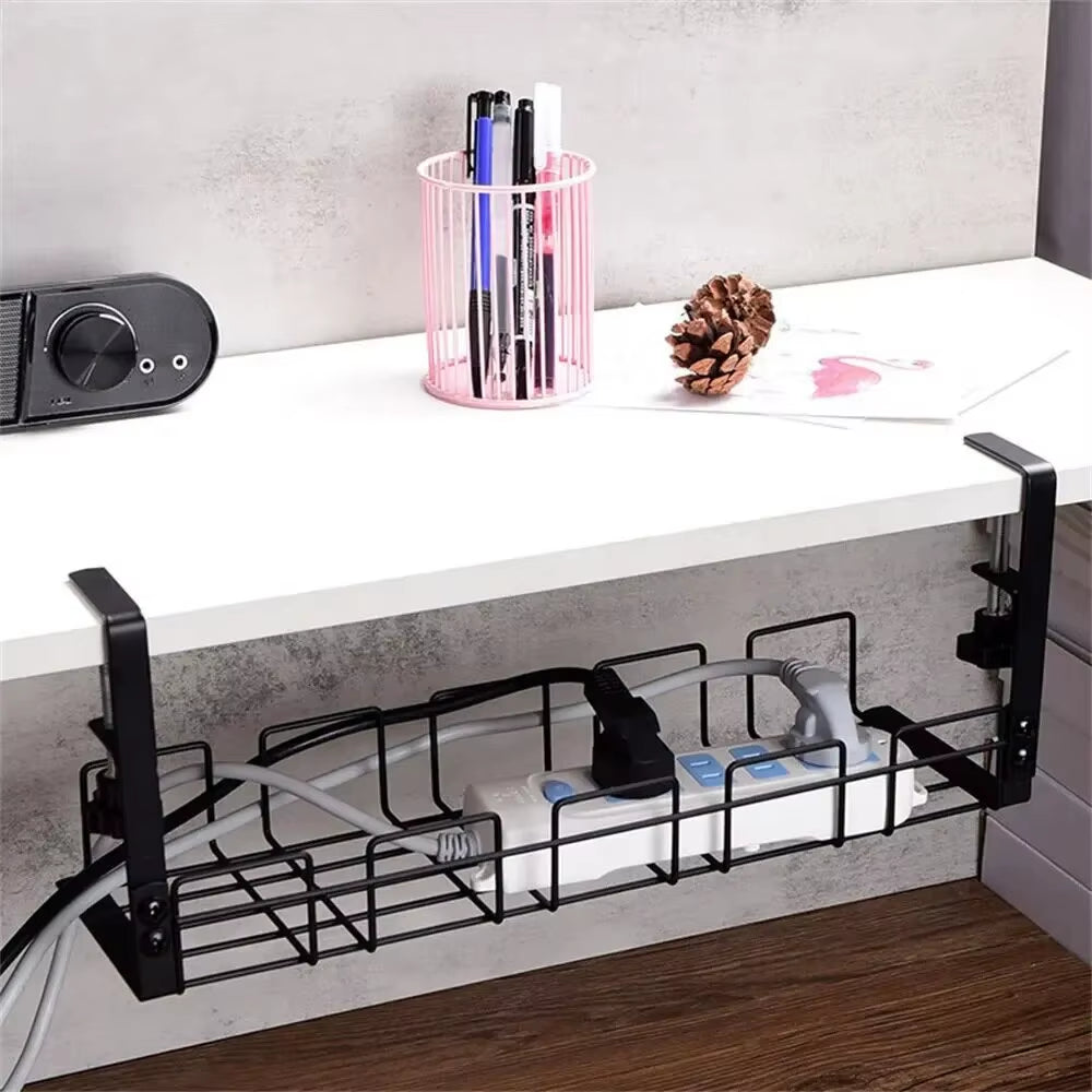 Metal Under Desk Cable Tray, No-Drill Wire Organizer – image 4