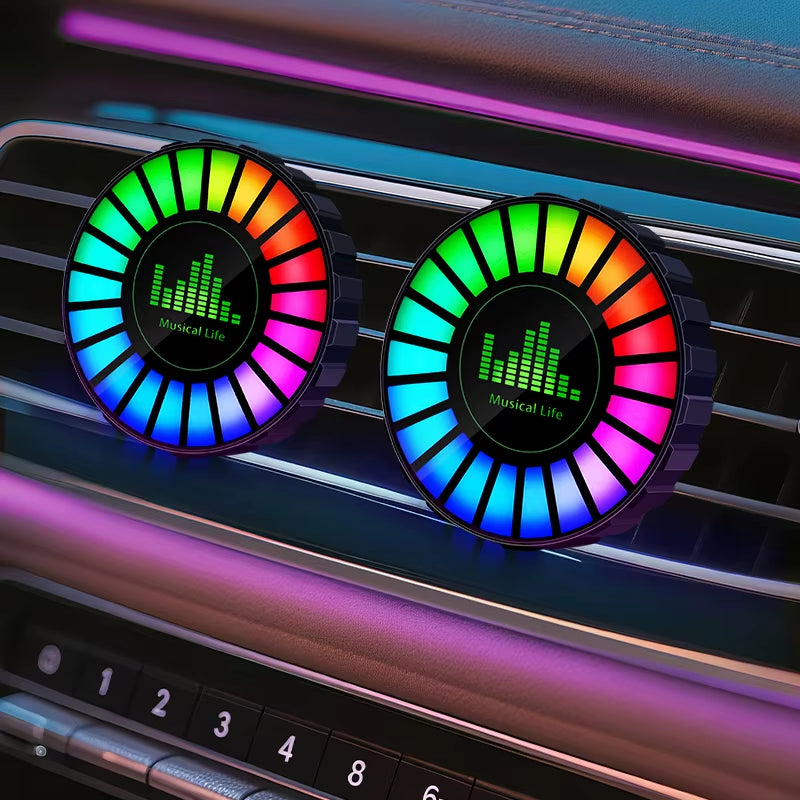 Car Vent Air Freshener - RGB Ambient Light Aroma Diffuser, USB-C