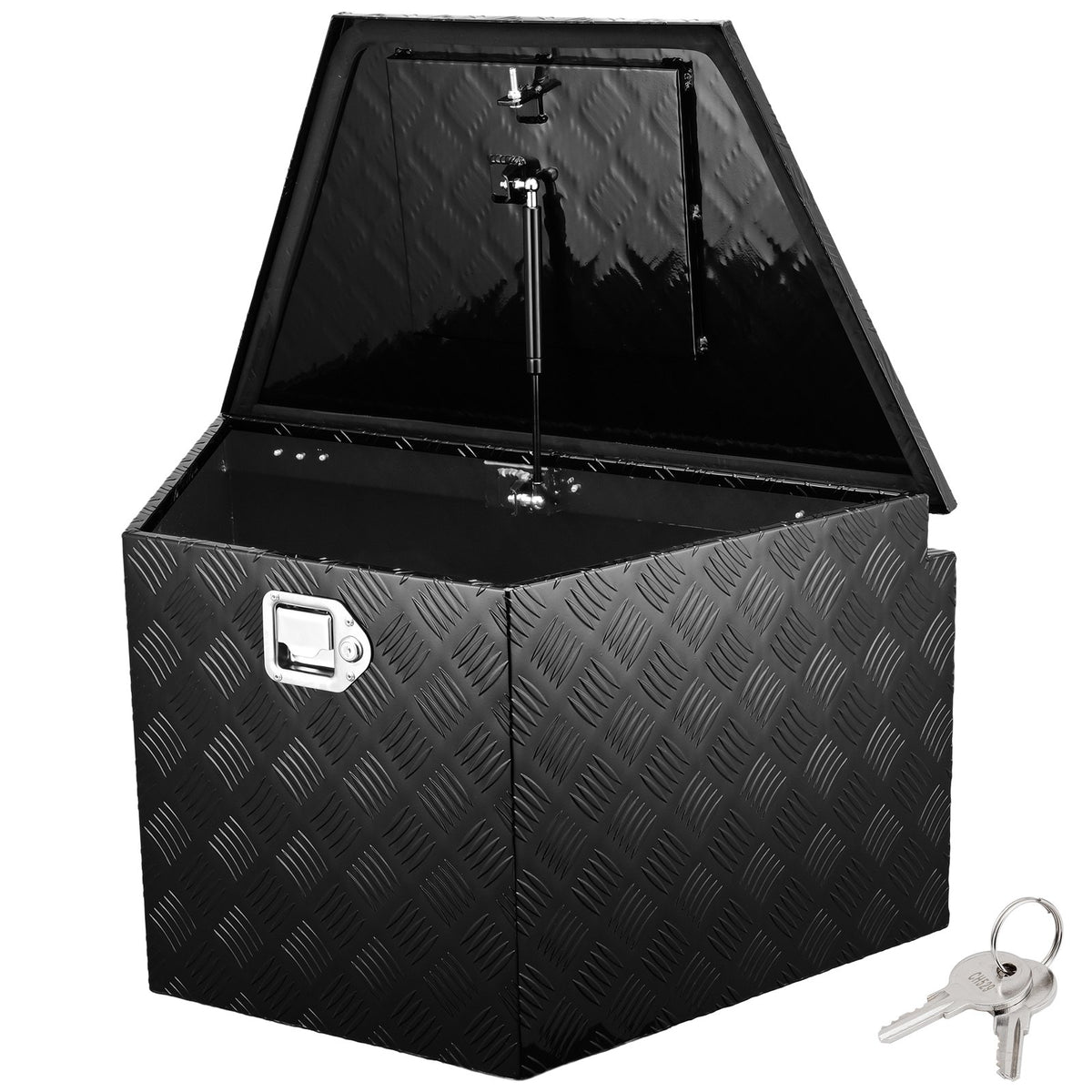 Truck Trailer Tongue Box, Aluminum Diamond Plate 33 x 19 x 18 in