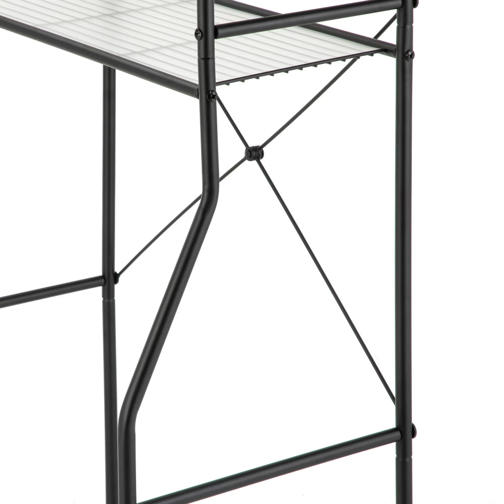 Over the Toilet Storage Rack, 3-Shelf Steel, Matte Black – image 5