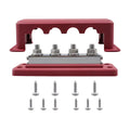600A Power Distribution Bus Bar, 4 Stud 3/8 in with Cover for Boat and RV