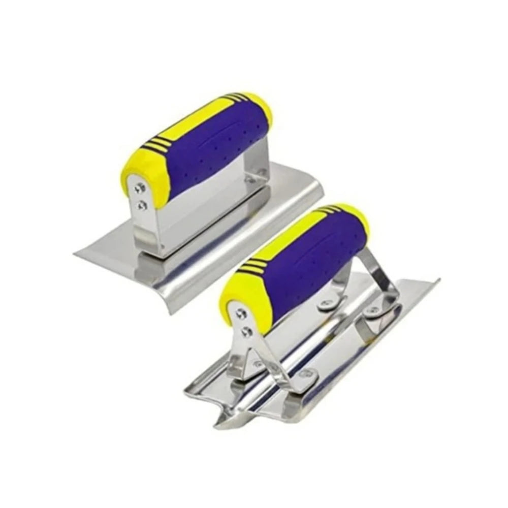 Construction Concrete Edger and Groover Set, Stainless Steel