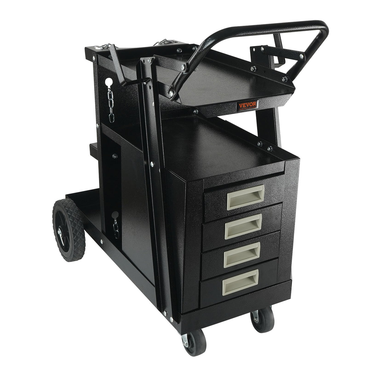 Welding Cart 2-Tier with 4 Drawers, 265 lb Capacity