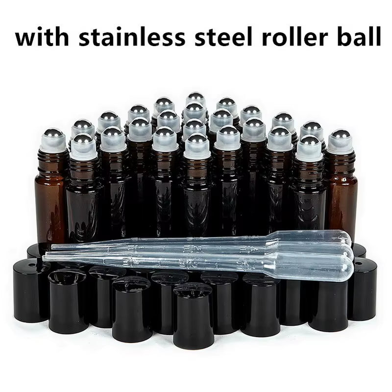 24-Pack 10ml Amber Glass Roll-On Bottles – image 7