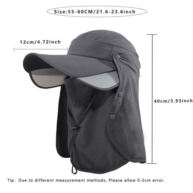 UV Protection Bucket Hat with Neck Flap 3 Pack - Fishing Sun Hat