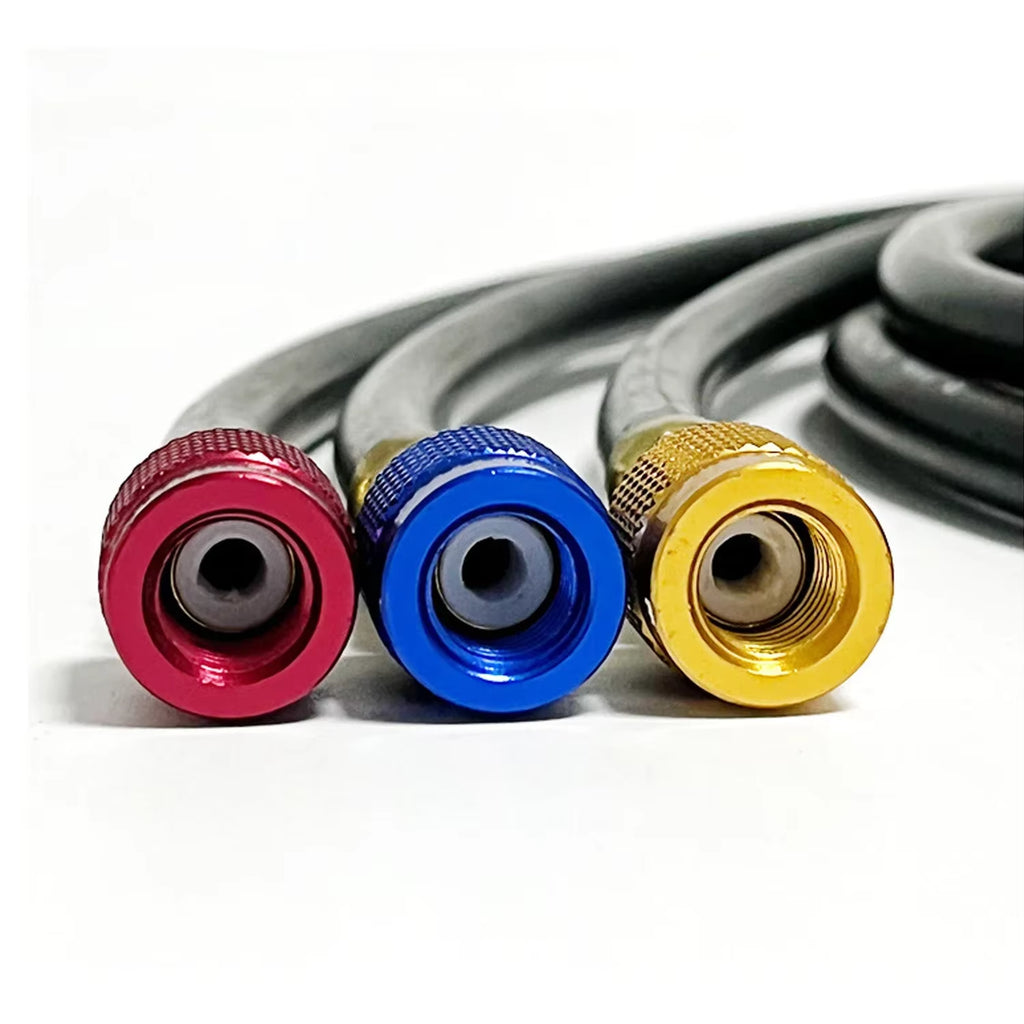 HVAC R410A Refrigerant Charging Hose 1.8 m, 800 PSI, 1/4 in SAE – image 7