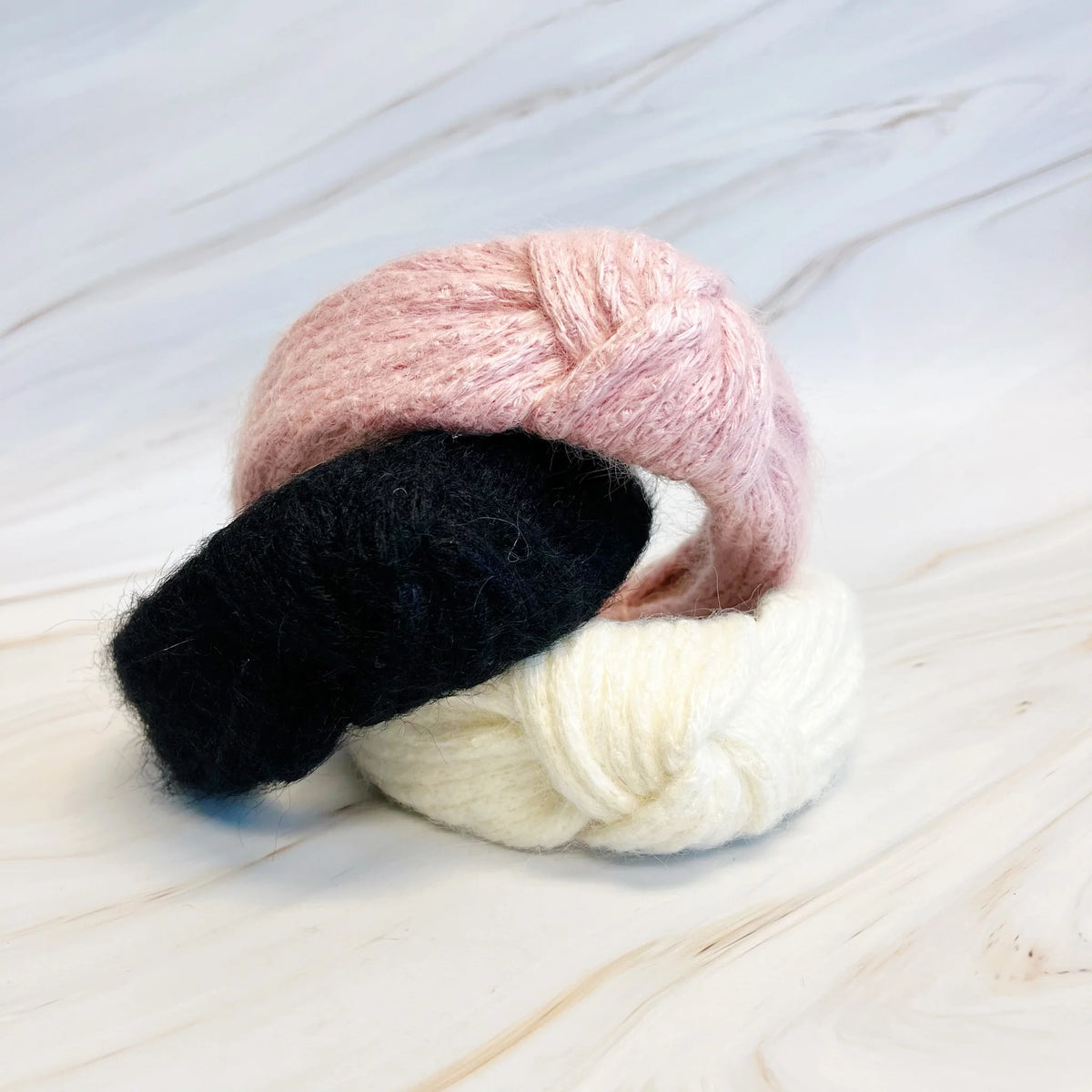 Knit Headband – Cable Knit Knotted Hair Band