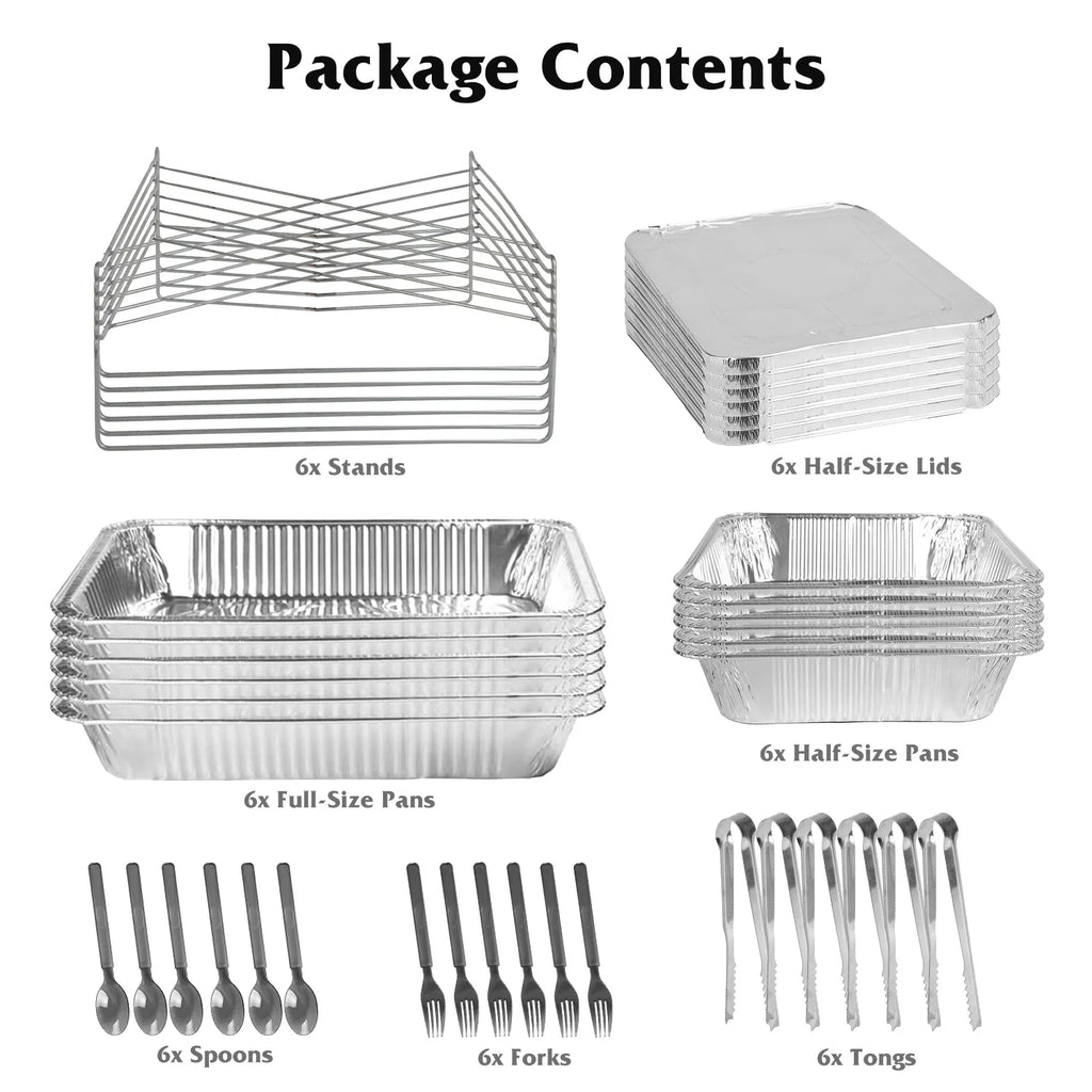 Disposable Chafing Dish Buffet Set, 42 Piece Party Serving Kit – image 7