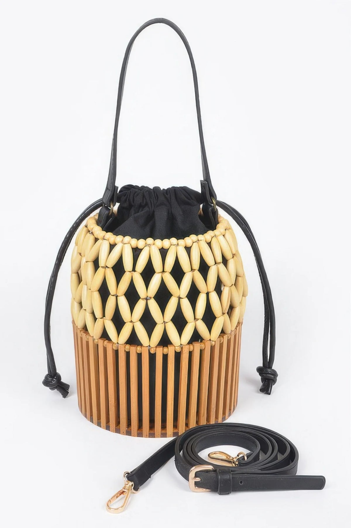 Handmade Bamboo Clutch Bag, Box Style Evening Purse