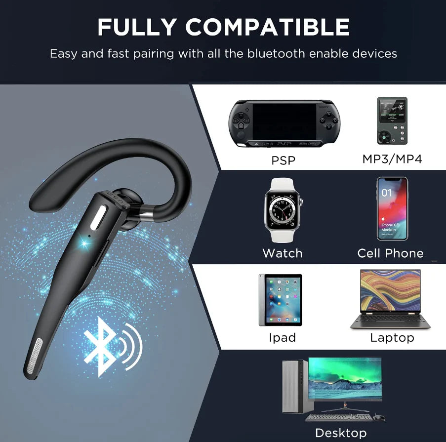 Trucker Wireless Headset with Boom Mic, Noise Cancelling – image 11