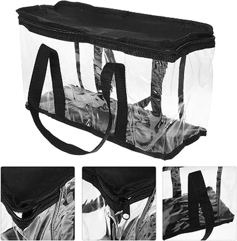 Clear Tote Bag – PVC and Oxford Handbag, 14.5 x 8.3 in – image 2