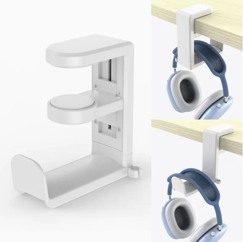 Under Desk Headphone Hanger - 360 Swivel Adhesive Headset Hook – image 8