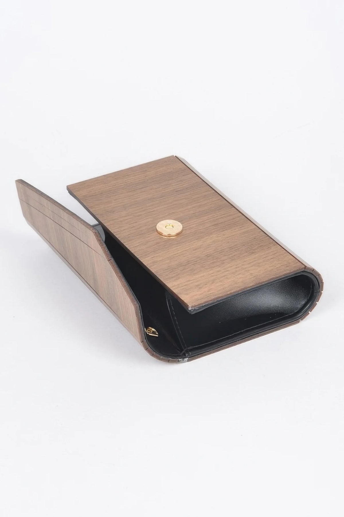 Wooden Clutch Purse, Hard Shell Evening Bag, Natural – image 3