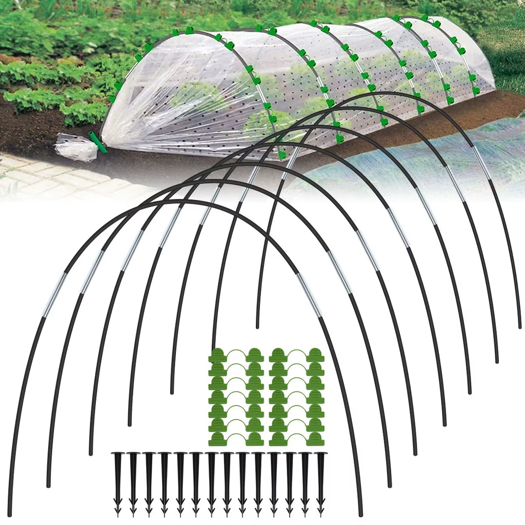 Fiberglass Greenhouse Hoops Kit for Garden Grow Tunnels, 21 or 30 Pc – image 2