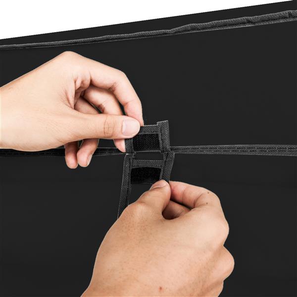 Portable Wardrobe Closet 5-Tier 12 Shelves Fabric Cover, Black – image 5