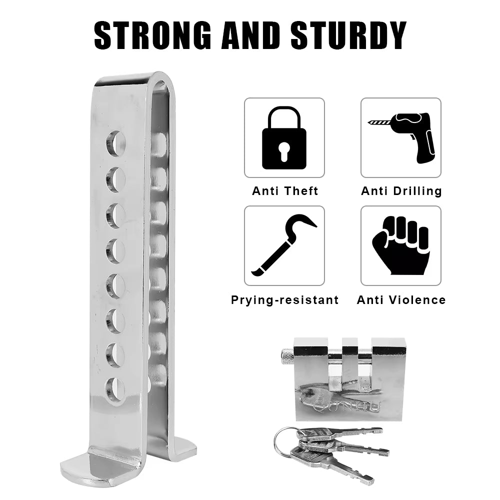 Steel Car Pedal Lock – Clutch & Brake Anti-Theft Lock with 3 Keys – image 3