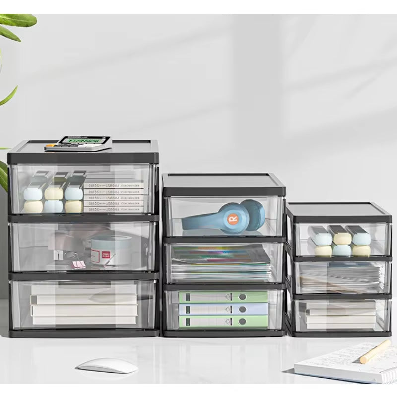 Clear Drawer Desk Organizer, Stackable 2-4 Tier – image 7