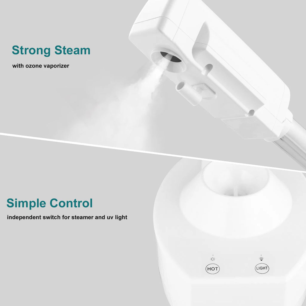 Facial Steamer with Magnifying Lamp – 2-in-1 Esthetician Stand – image 4