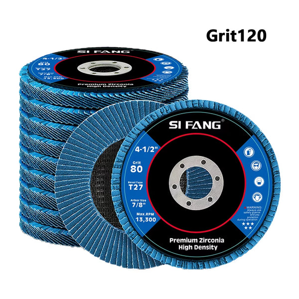 Welding Flap Discs 10 Pack 4.5 in T27 Zirconia for Angle Grinder