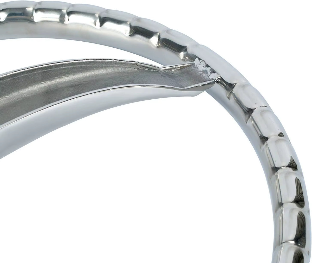 Stainless Steel Boat Steering Wheel, 3 Spoke 13.5 in with Knob – image 3