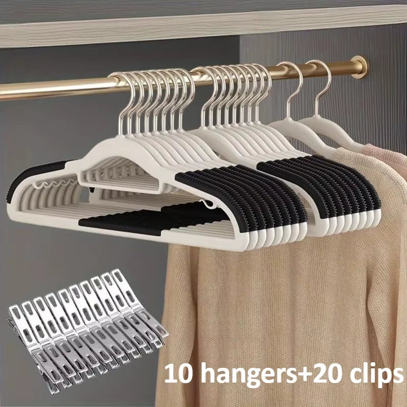 Velvet Hangers - 10 Pack Non-Slip with 20 Clips – image 9