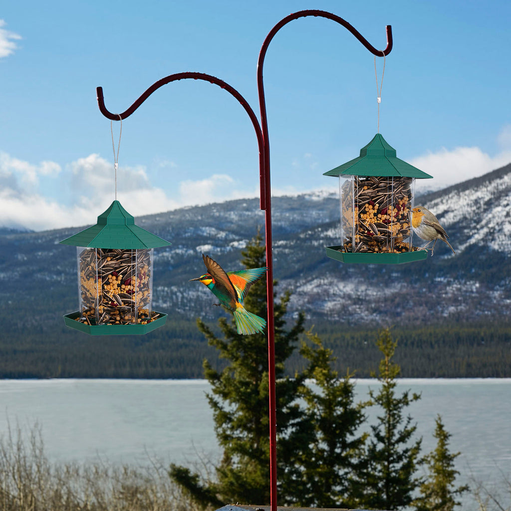 Gazebo Bird Feeder - Hanging 6-Port Wild Bird Seed Station – image 11
