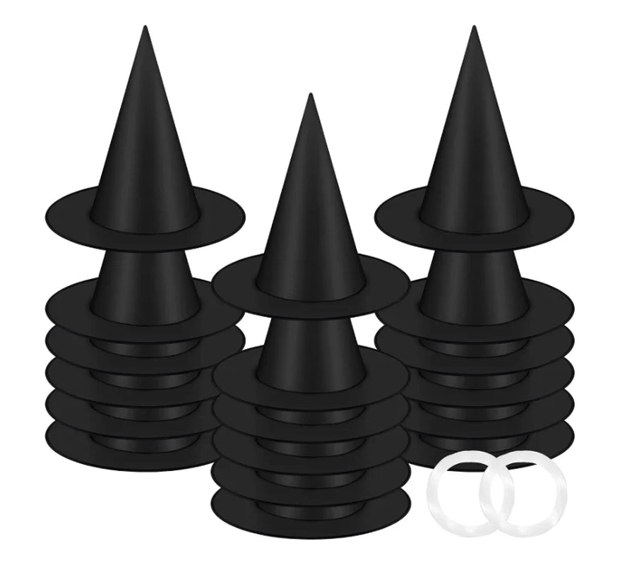 Hanging Witch Hats Halloween Decorations – 6, 9 or 18 Pack with Cord – image 7