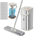 Stainless Steel Flat Mop and Bucket Set with Wringer and Refills – image 1