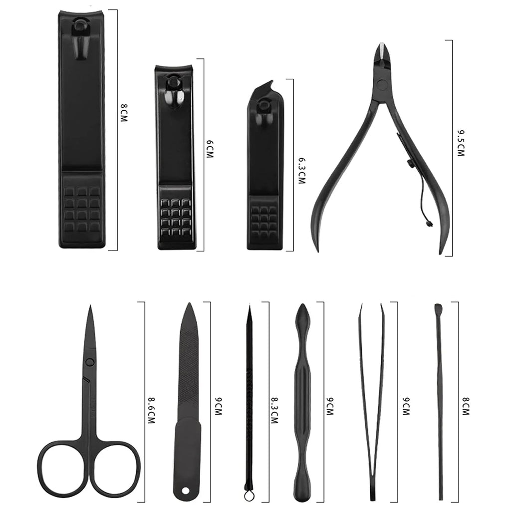 18-Piece Stainless Steel Manicure Pedicure Kit with Travel Case – image 8