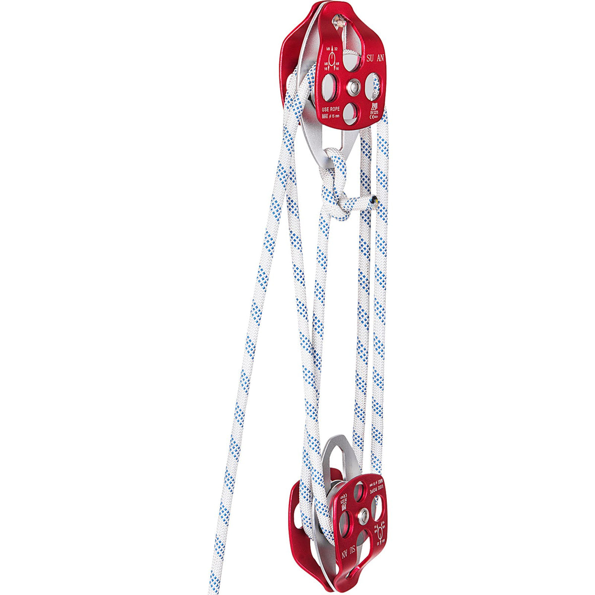 Twin Sheave Block and Tackle with 200 ft Braided Rope, 7700 lb – image 10