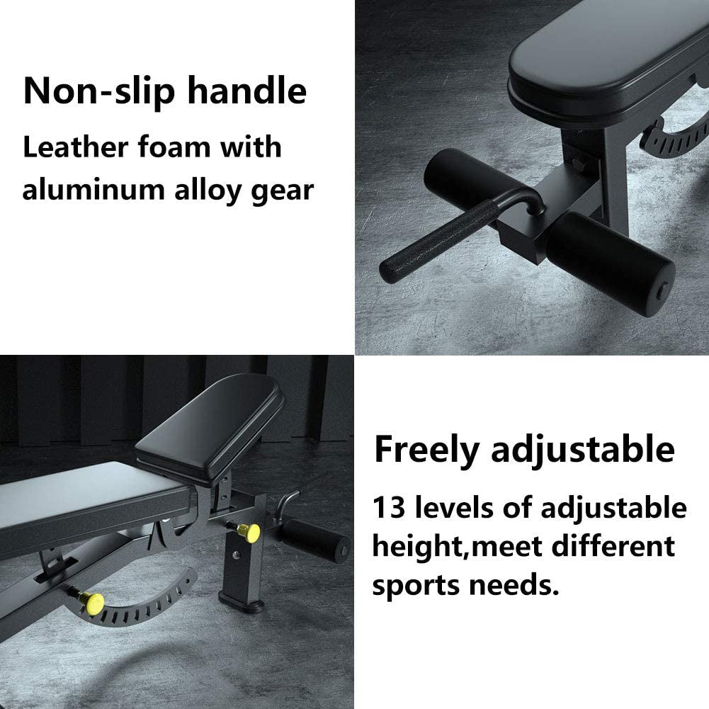Adjustable Foldable Weight Bench with Caster Wheels – image 9