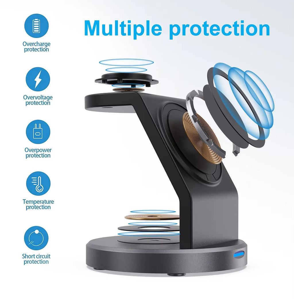 Magnetic Wireless Charger Stand 3-in-1, Fast Charging Station – image 6