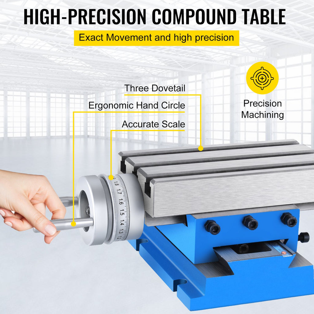 Compound Cross Slide Milling Table 7.3 x 4 in for Drill Press – image 3