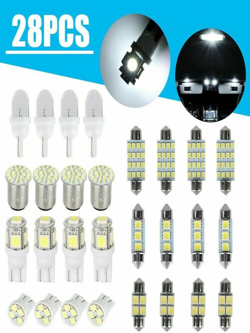 Car Interior LED Bulb Kit, 28 Pieces, 6000K White – image 3