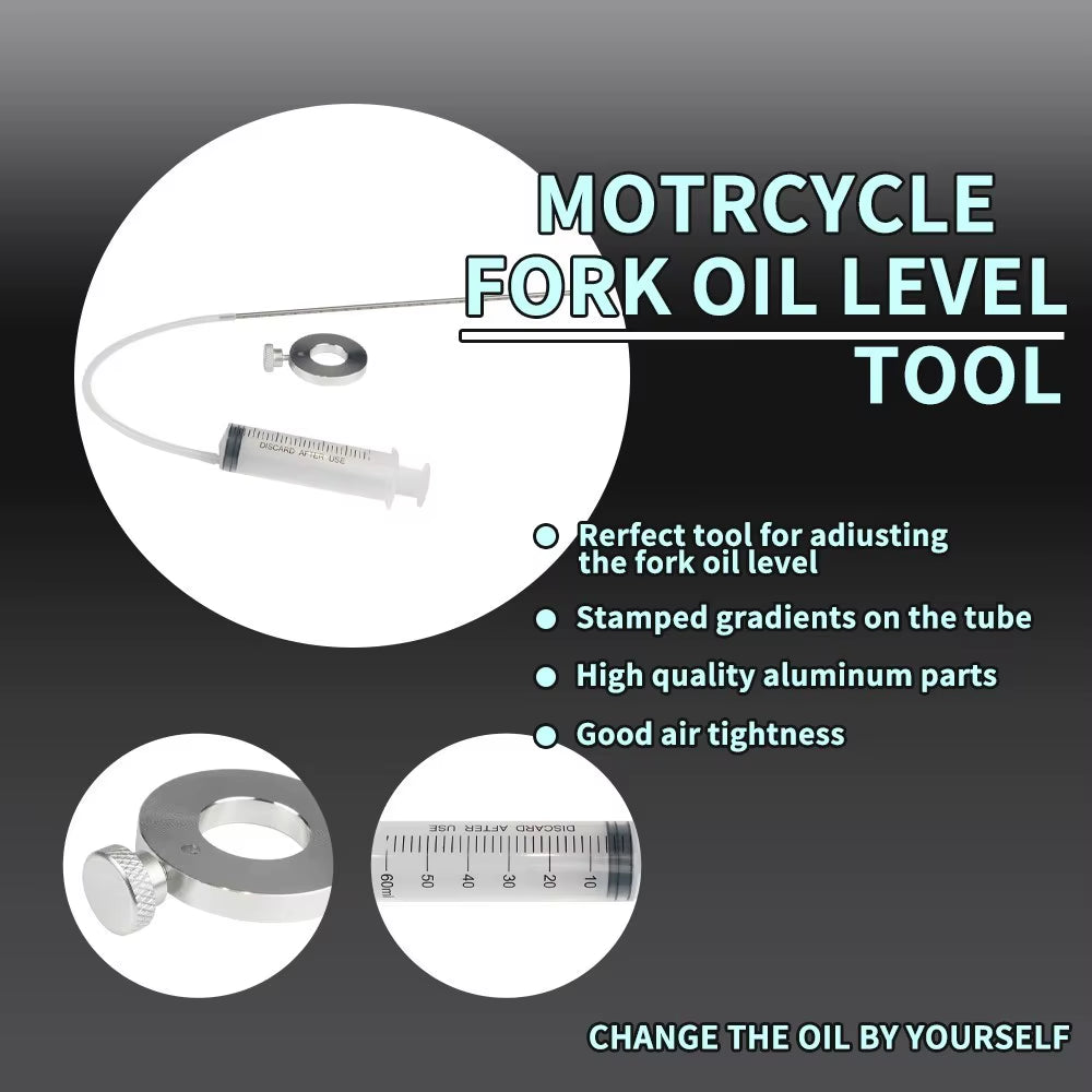 Motorcycle Fork Oil Level Tool, 60 ml Syringe Gauge, 0-300 mm – image 6