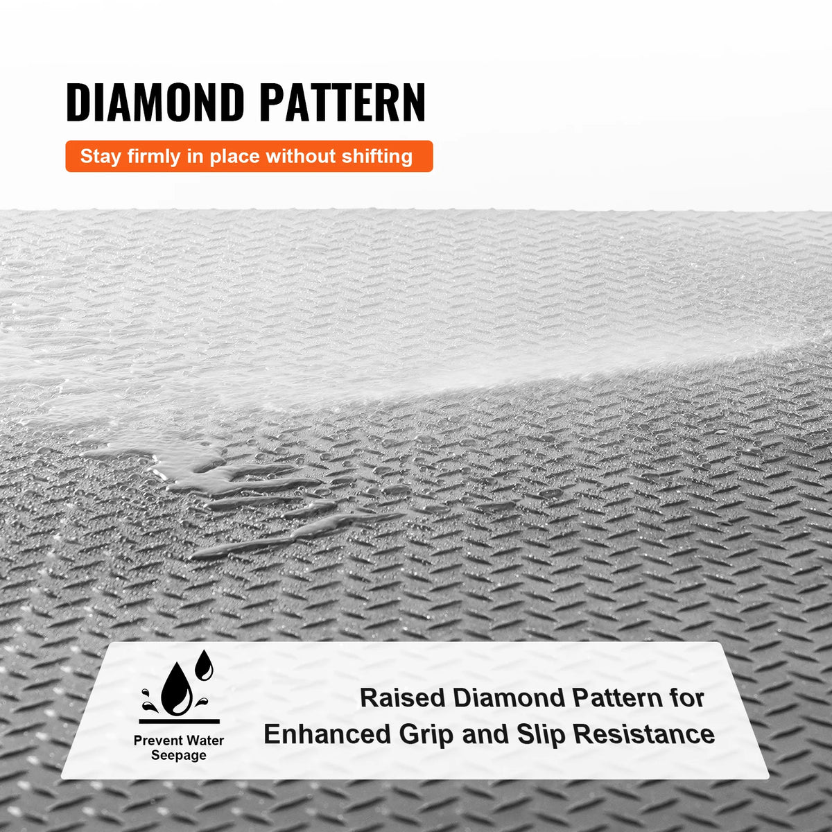 Garage Floor Mat Roll, Diamond-Plate Rubber 4 x 10 ft, 3 mm – image 4