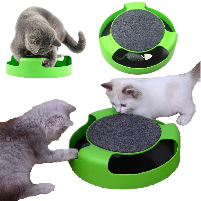 Cat Turntable Track Toy - Interactive Roller Ball Game