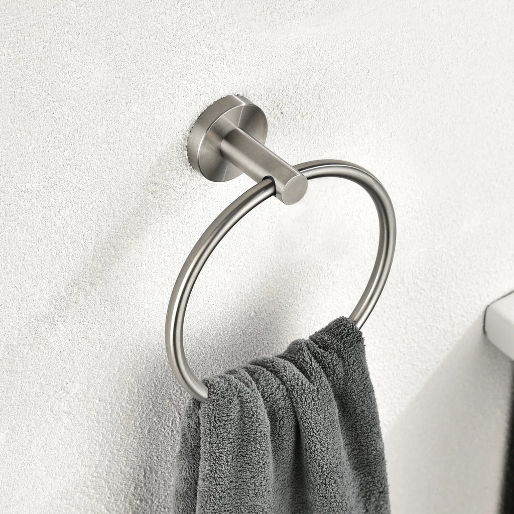 5 Piece Stainless Steel Bathroom Towel Rack Set, Wall Mount – image 7