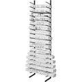 16-Tier Wall-Mount Blueprint Storage Rack for Rolled Plans and Posters