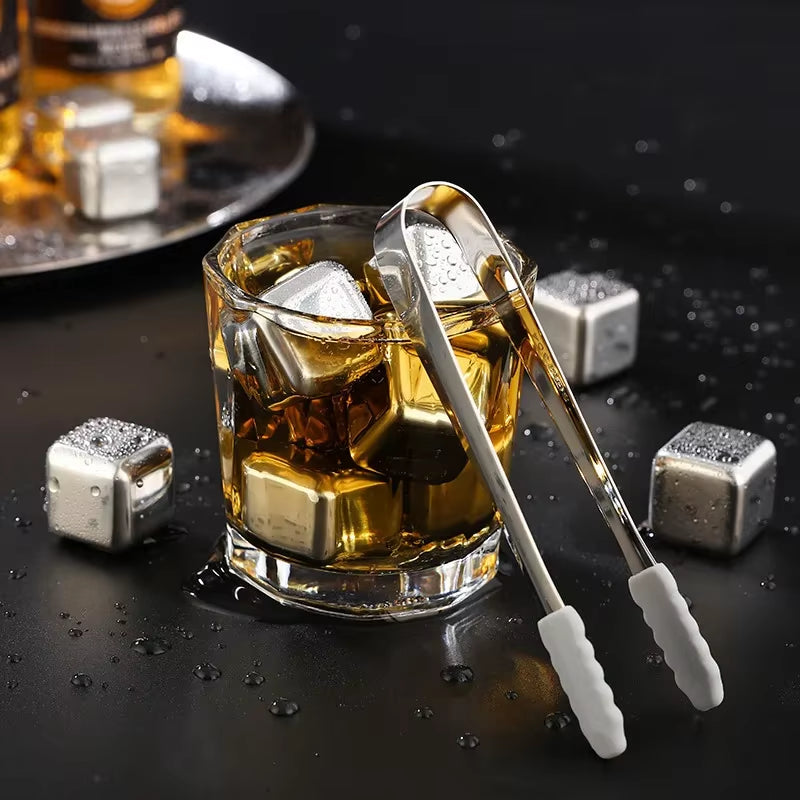 Stainless Steel Ice Cubes – Reusable Whiskey Chilling Stones – image 3