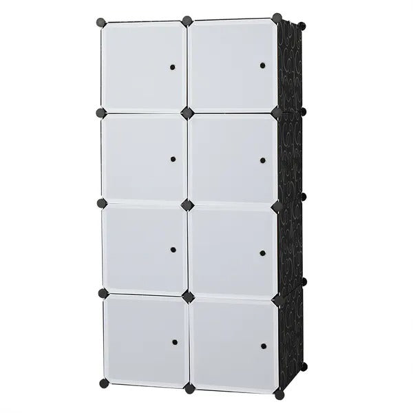 Cube Storage Organizer 8-Cube – Modular Closet Shelves with Rod – image 5